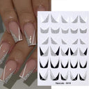Silver Tribal 3D Nail Art Sticker Set Enhance Your Style