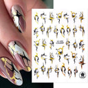 Silver Tribal 3D Nail Art Sticker Set Enhance Your Style