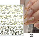 Silver Tribal 3D Nail Art Sticker Set Enhance Your Style