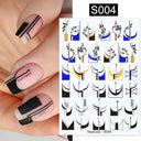 Silver Tribal 3D Nail Art Sticker Set Enhance Your Style