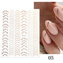 Silver Tribal 3D Nail Art Sticker Set Enhance Your Style
