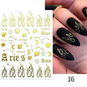 Silver Tribal 3D Nail Art Sticker Set Enhance Your Style