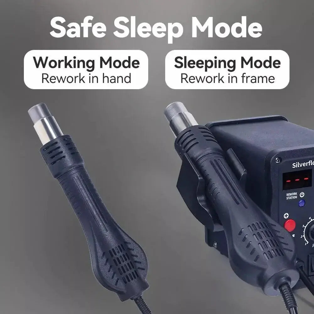 Silverflo Soldering Station 2 in 1 Hot Air Gun Dual Displays