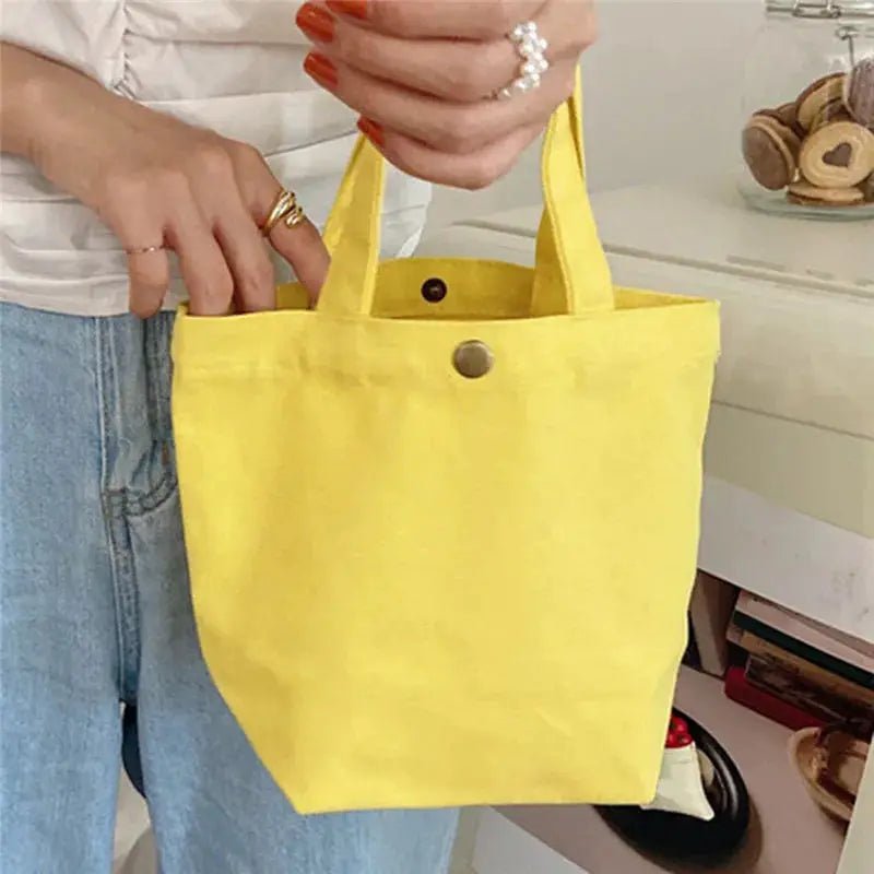 Simple Canvas Tote For Women Foldable Pouch Large Capacity Everyday Shoulder Bag