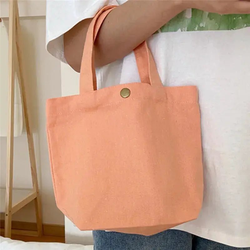 Simple Canvas Tote For Women Foldable Pouch Large Capacity Everyday Shoulder Bag