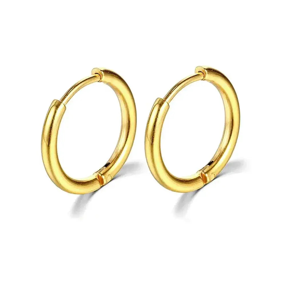 Simple Stainless Steel Hoop Earrings For Cartilage Piercings