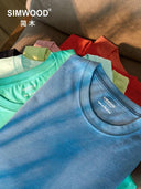 SIMWOOD White Cotton T-Shirt Classic Casual O-Neck Tops