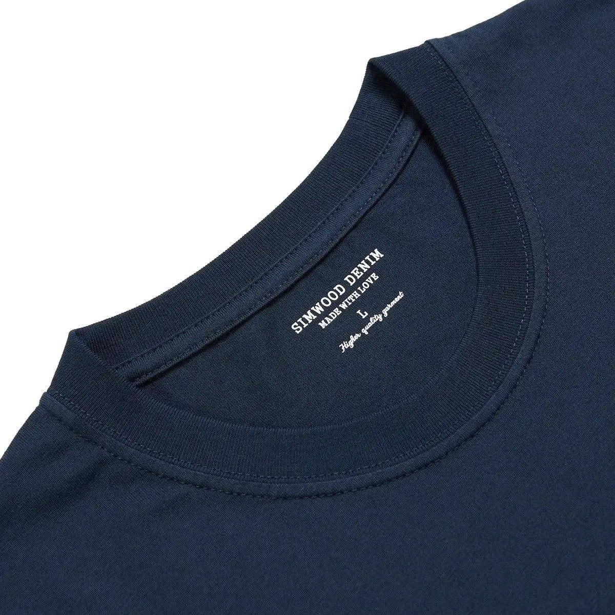 SIMWOOD White Cotton T Shirt Classic Casual O Neck Tops