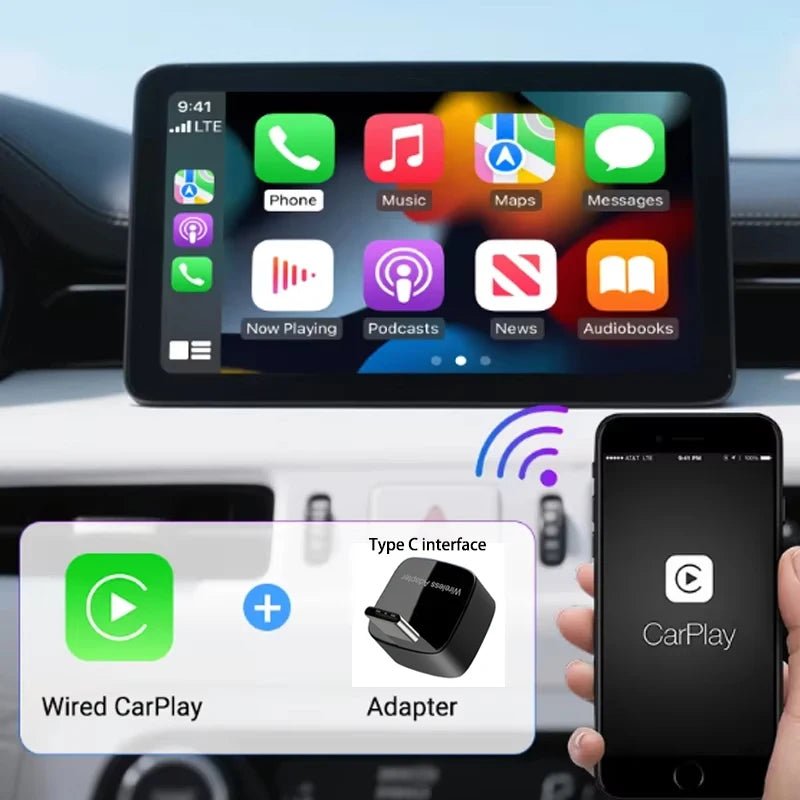 Skilldrive 2025 Ultra Mini Wireless CarPlay Adapter - Wireless CarPlay Upgrade AI