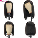 Sleek Straight Bob Lace Front Wig 100 Percent Remy Hair