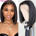 Sleek Straight Bob Lace Front Wig 100 Percent Remy Hair