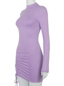 Sleek Turtleneck Bodycon Dress Elegant Statement Outfit