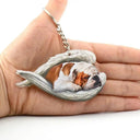 Durable Sleeping Angel Pet Keychain