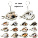 Durable Sleeping Angel Pet Keychain