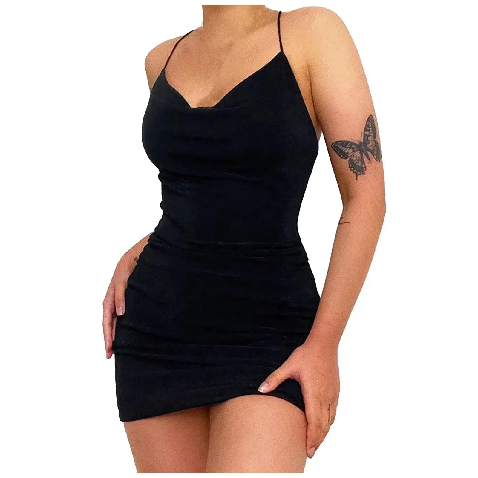 Slim V Neck Dress Stylish Summer Fashion Essential Wear