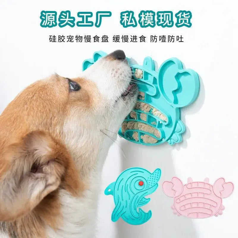 Slow Feeder Lick Pad Shower Tray For Dogs And Cats