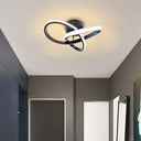 LED Ceiling Light: Modern Dual Rings Illuminate Fixture