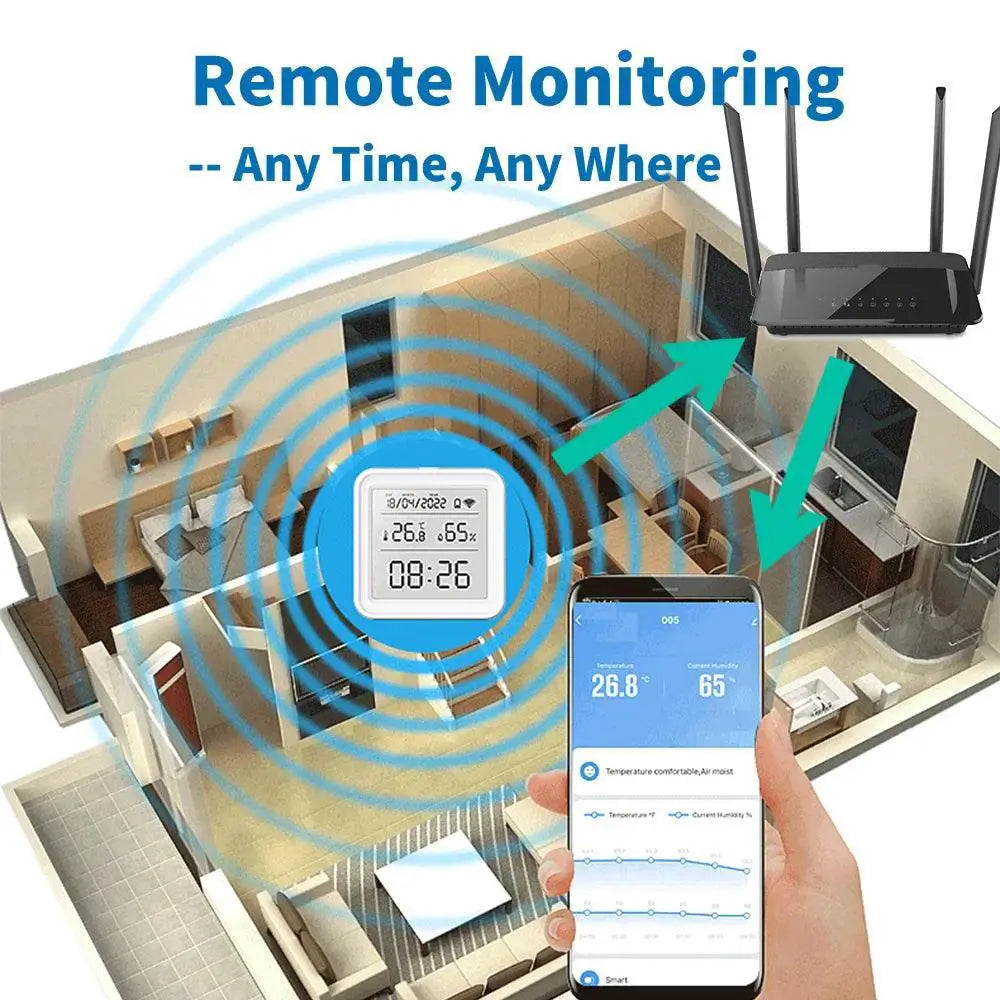 Smart WiFi Climate Control Sensor Hygrometer Thermometer