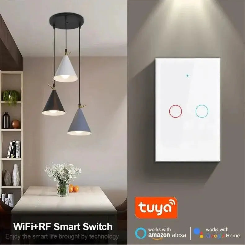 Smart Home Lighting Control Voice App Enabled Wall Switch