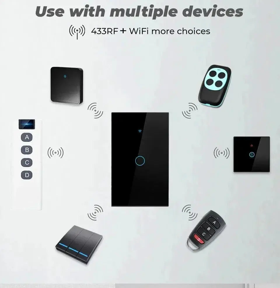 Smart Home Lighting Control Voice App Enabled Wall Switch