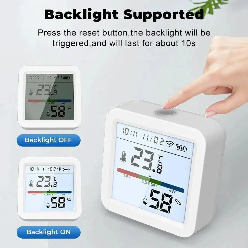 Smart Hygrometer Thermometer Sensor Real Time Monitoring