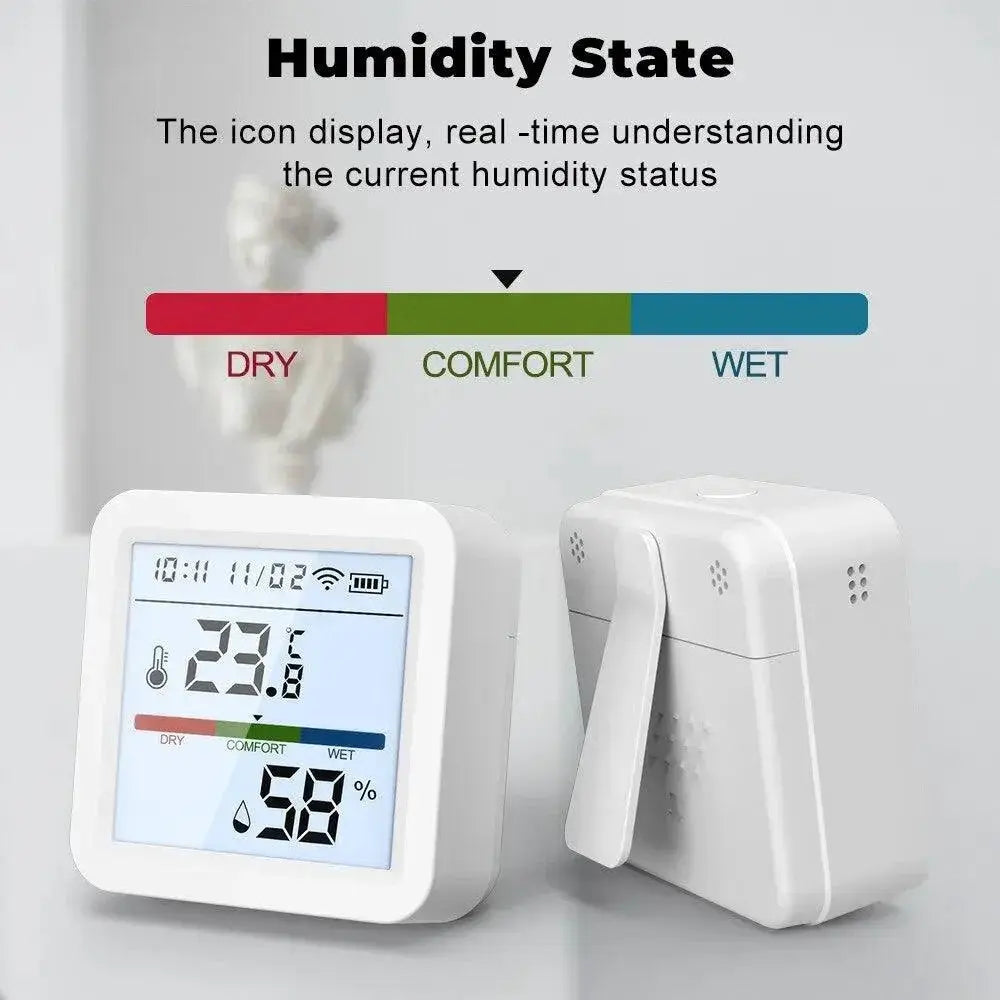 Smart Hygrometer Thermometer Sensor Real Time Monitoring