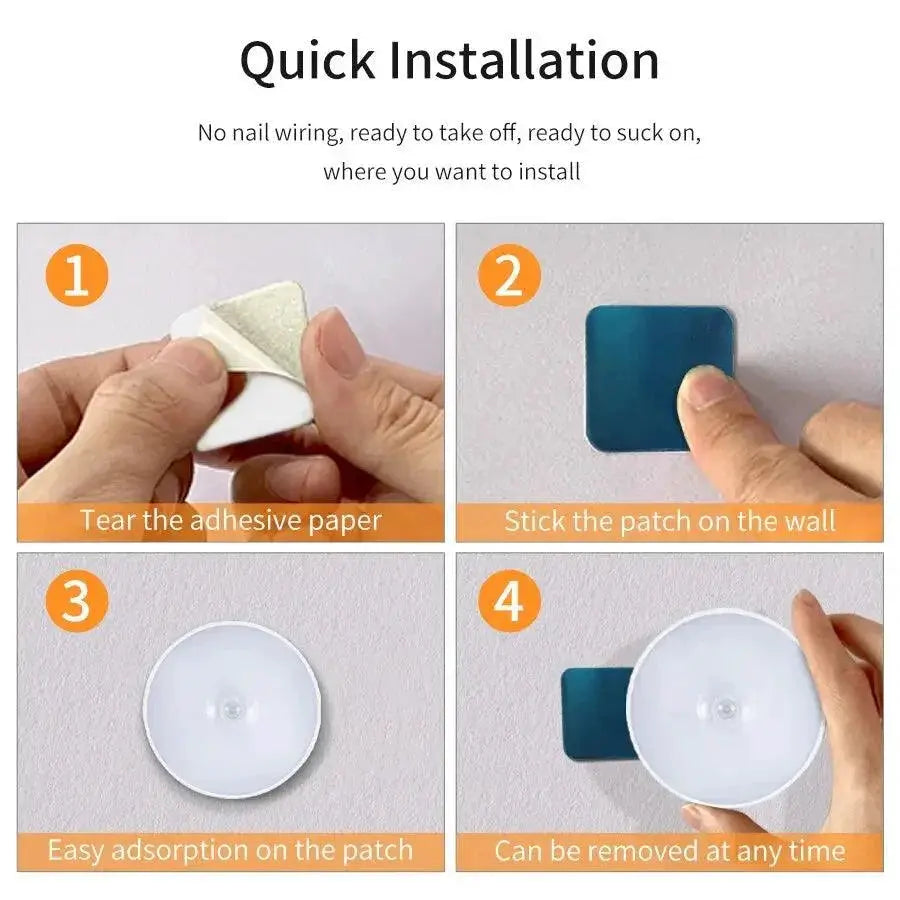 Smart LED Motion Sensor Nightlight Cabinet Lamp Rechargeable