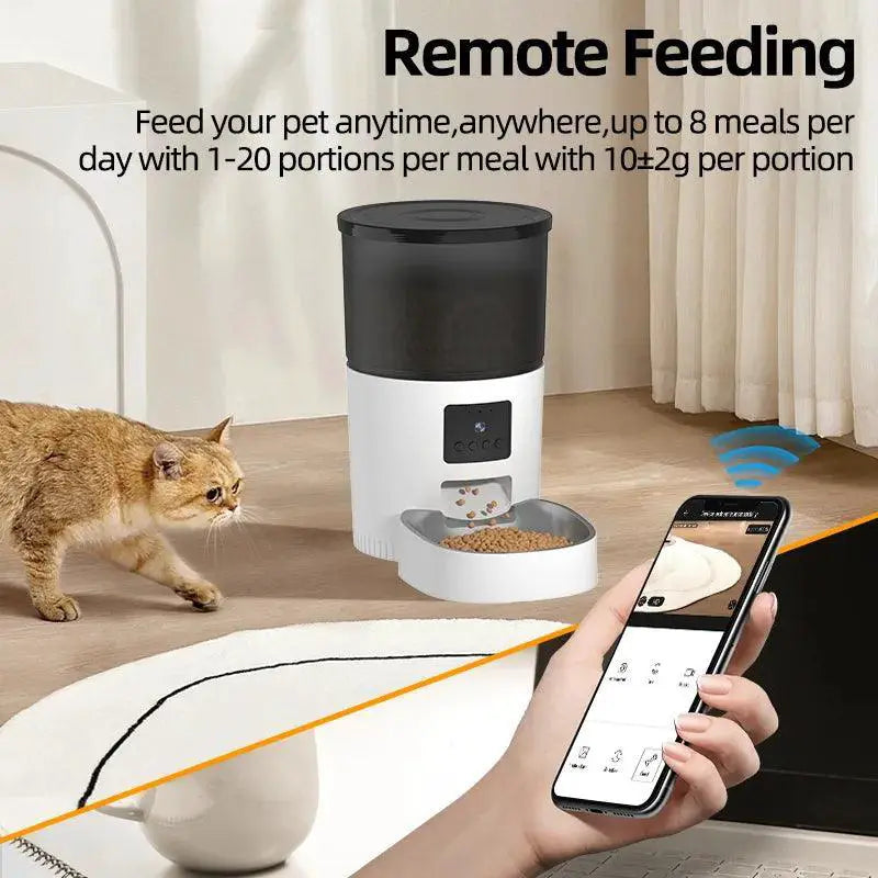 Smart Pet Feeder With Camera For Feeding And Monitoring