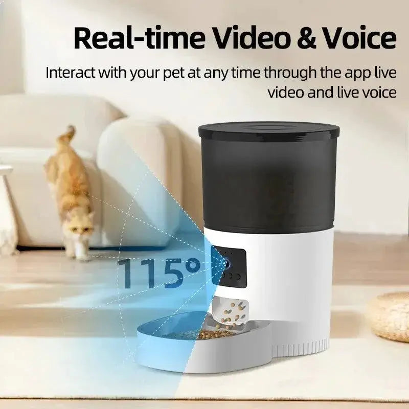 Smart Pet Feeder With Camera For Feeding And Monitoring