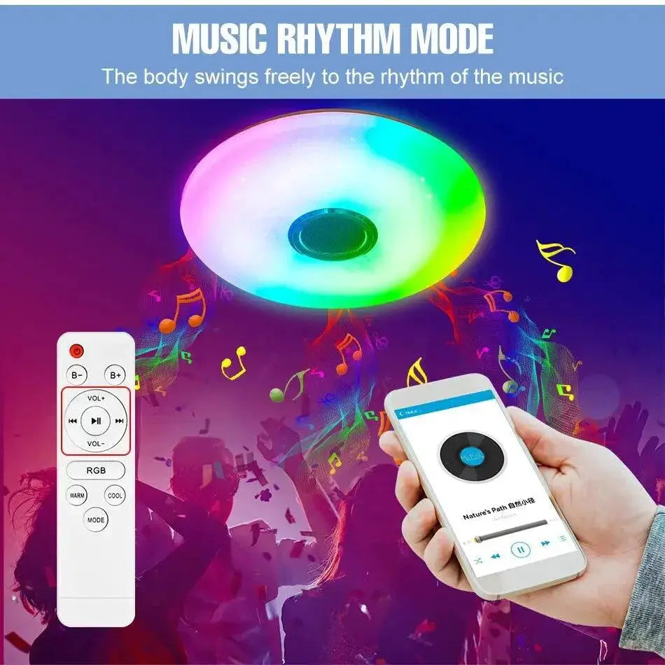 Smart RGB Bluetooth Ceiling Light With Music Sync Remote