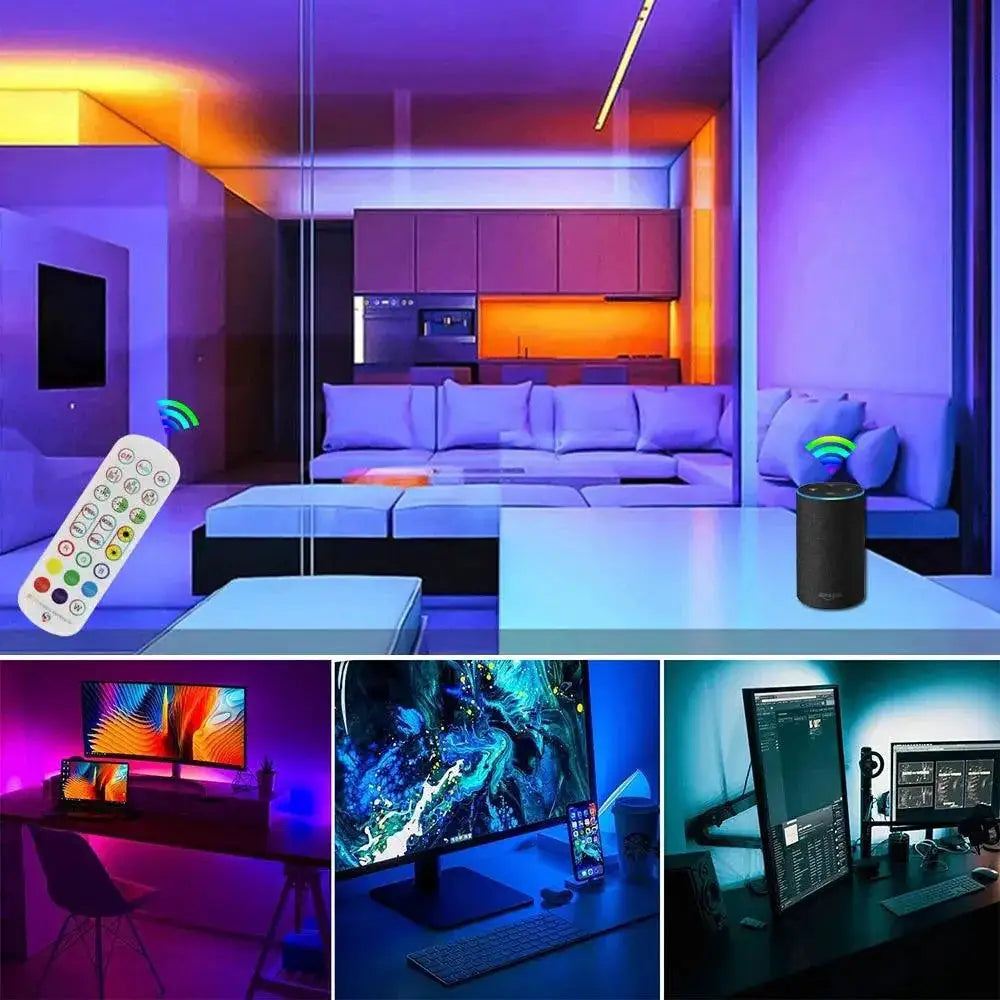 Smart RGB LED Strip Lights WiFi Control Alexa Voice Setup