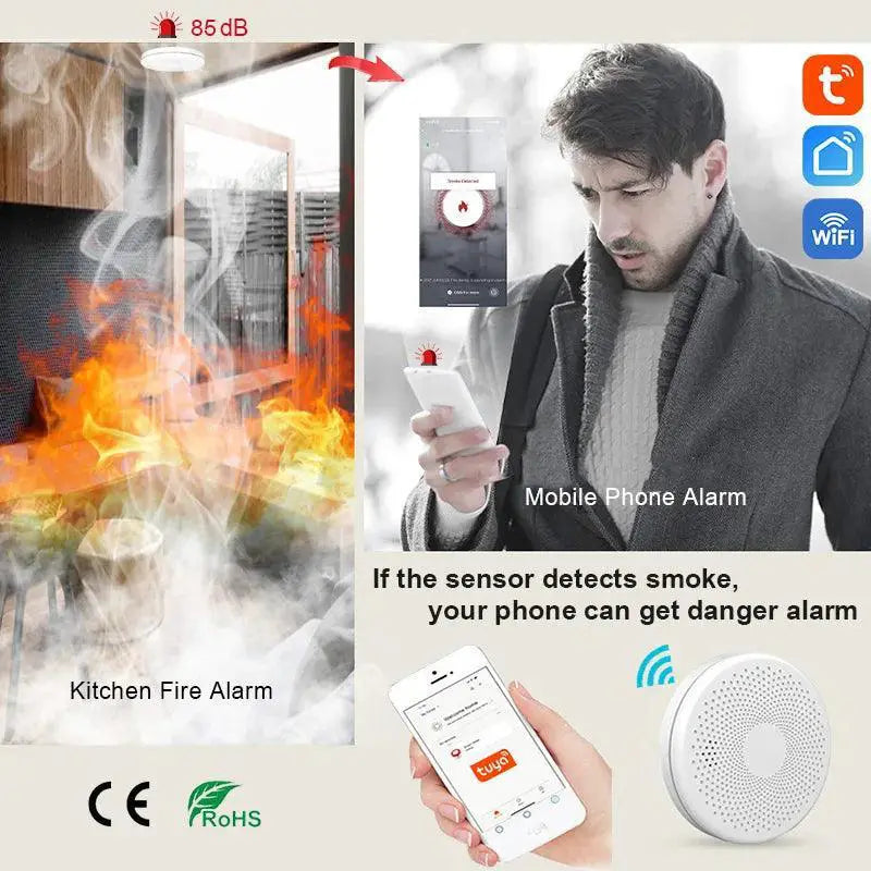 Smart WiFi Carbon Monoxide Detector With Real Time Alerts