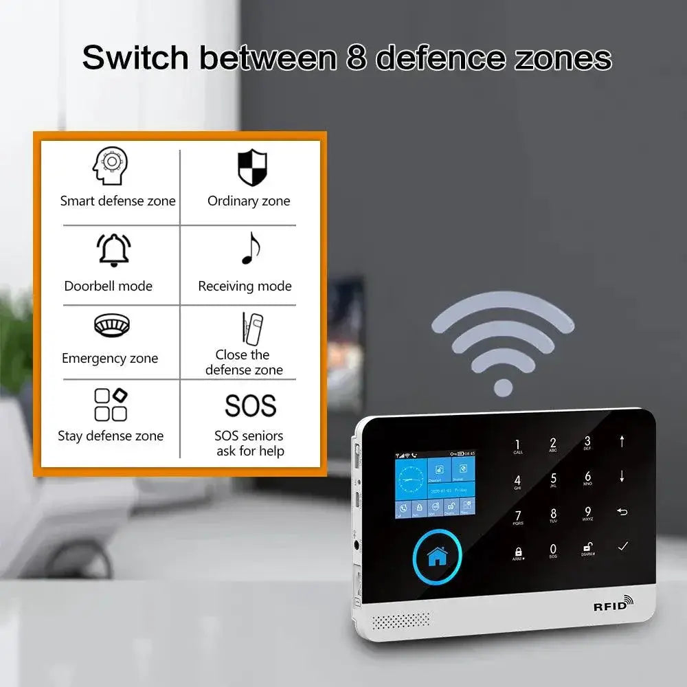Smart WiFi Security System With Pet Friendly Sensor Camera