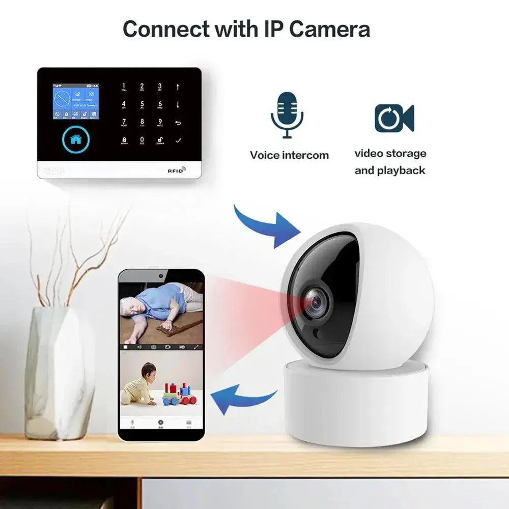 Smart WiFi Security System With Pet Friendly Sensor Camera