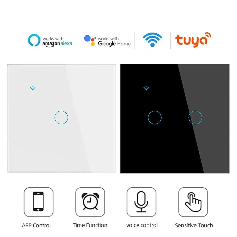 Smart WiFi Touch Light Switch Alexa Google Home Control