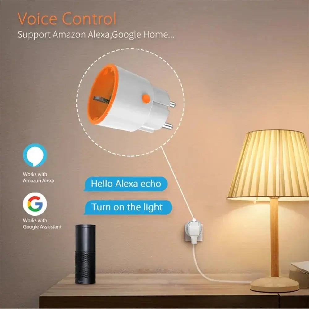 Smart Zigbee Plug Energy Monitor Switch With Voice Control