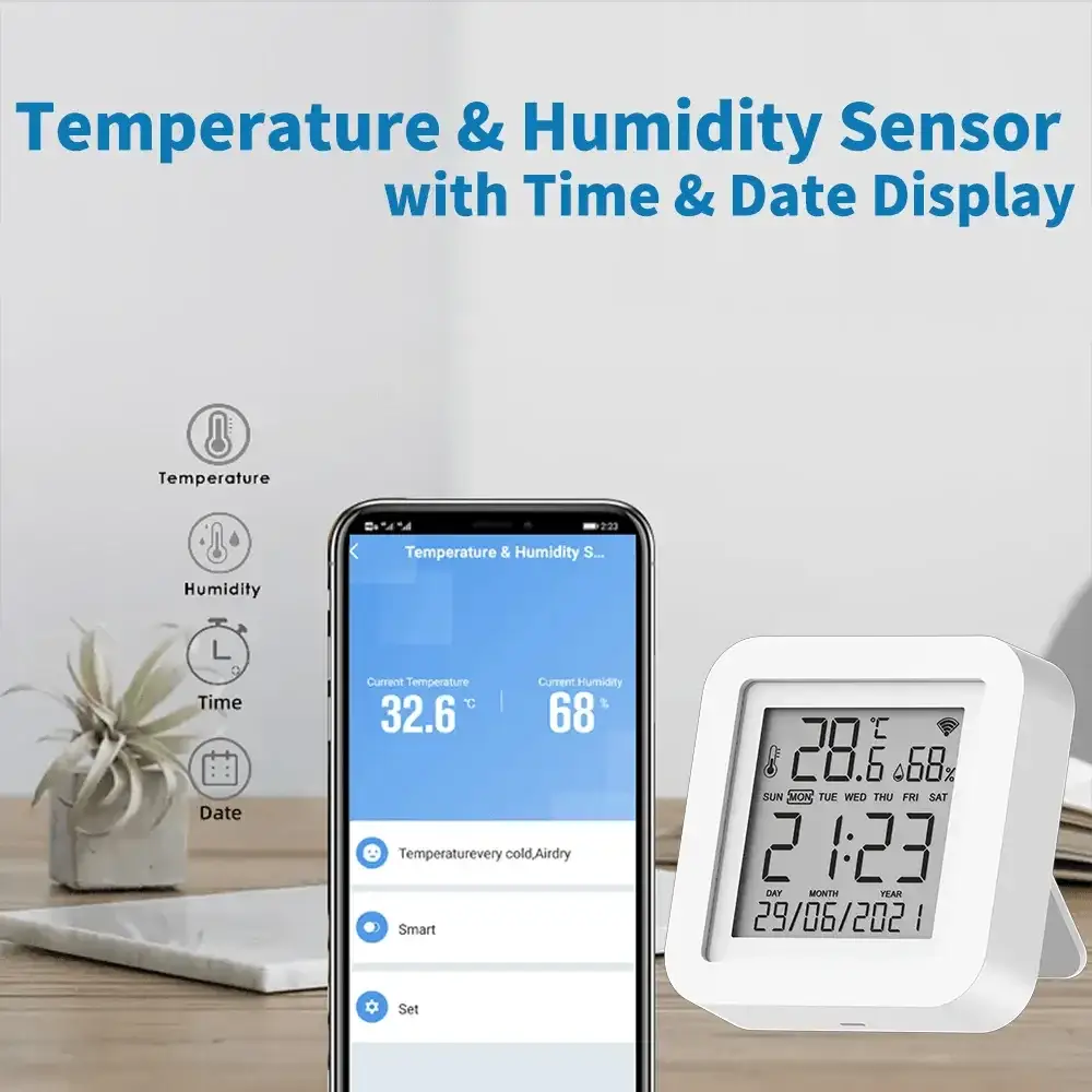 SmartLife WiFi Hygrometer for Smart Home Alexa Sensor