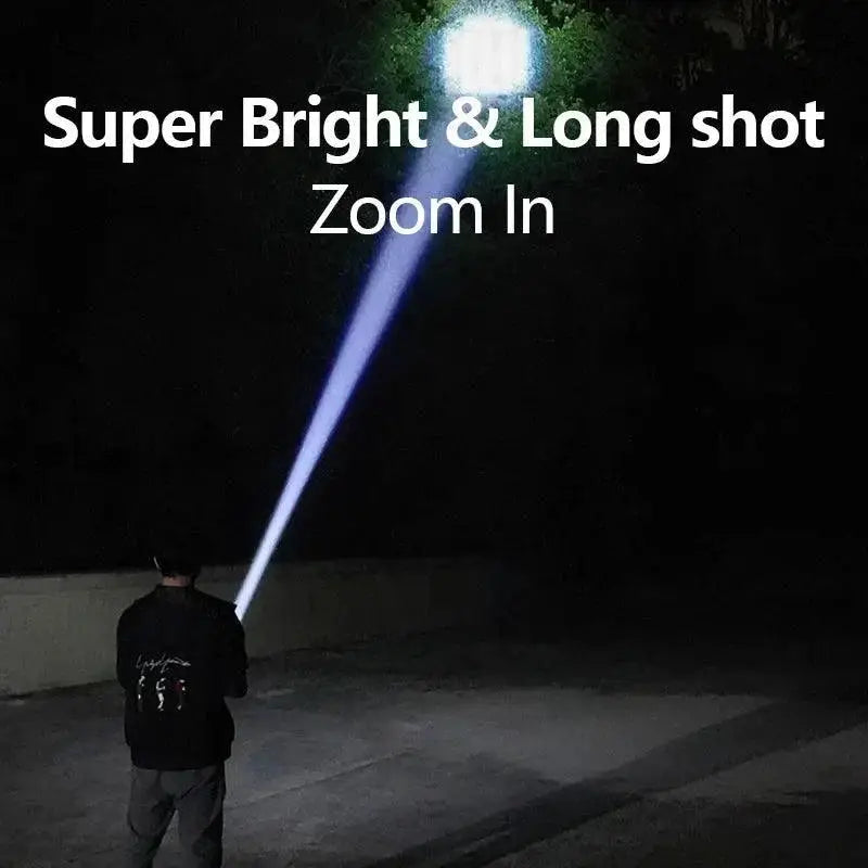 Smiling Shark LED Flashlight USB Rechargeable Waterproof