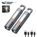 Smiling Shark LED Torch Light USB Rechargeable Waterproof Flashlight