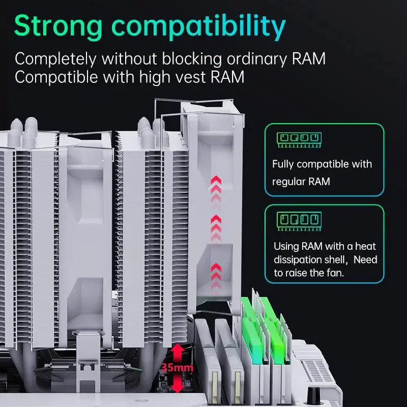 Snowman RGB CPU Cooler High Performance Gaming Fan 49W