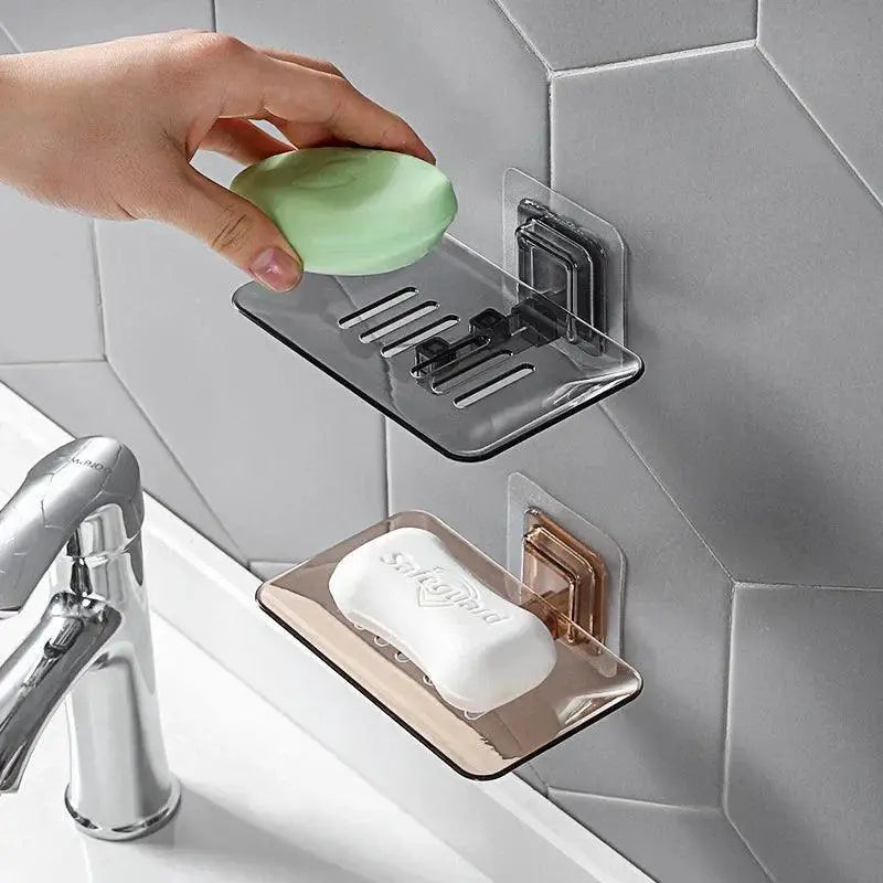 Wall Mounted Double Layer Soap Rack Holder For Bathroom
