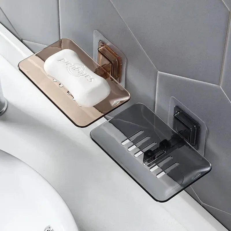 Wall Mounted Double Layer Soap Rack Holder For Bathroom