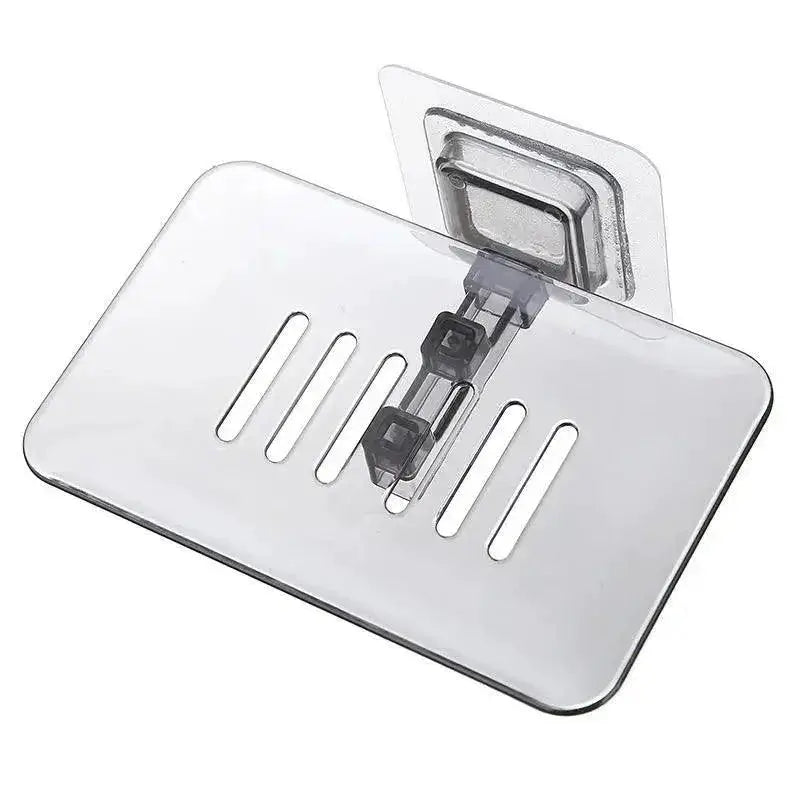 Wall Mounted Double Layer Soap Rack Holder For Bathroom