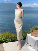 Chic Feather Tassel Dress for Weddings