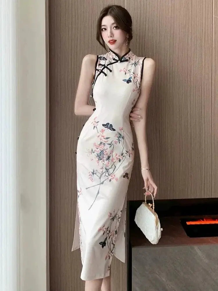 Socialite Summer Cheongsam Dress Elegant Luxury For Events