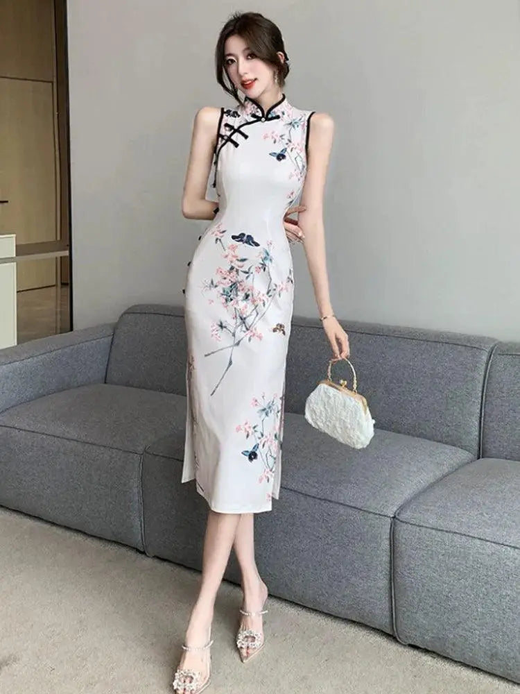 Socialite Summer Cheongsam Dress Elegant Luxury For Events
