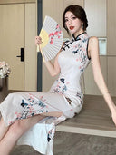 Socialite Summer Cheongsam Dress Elegant Luxury for Events
