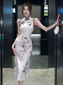 Socialite Summer Cheongsam Dress Elegant Luxury for Events