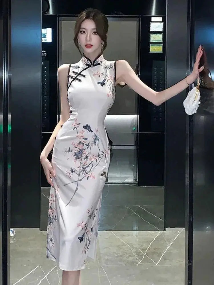 Socialite Summer Cheongsam Dress Elegant Luxury For Events