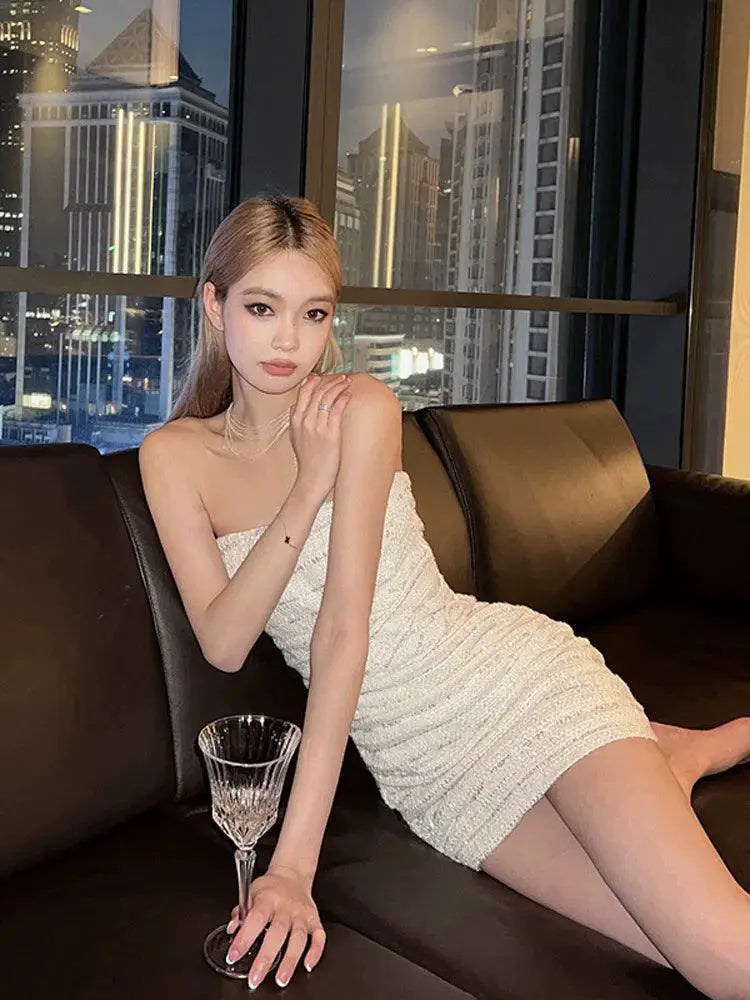 Socialite Tube Top Dress for Elegant Banquets and Parties